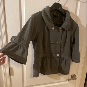 Peplum cropped sleeve jacket